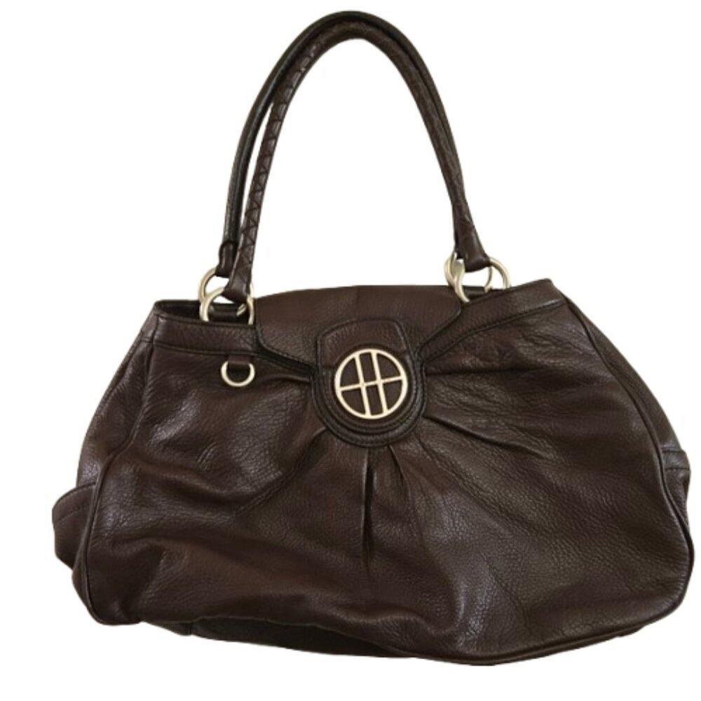 Brown Leather Tote Handbag -